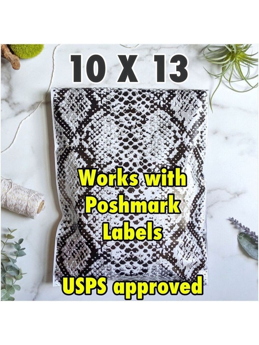 25 10X13 Poly Mailers Snake Skin Print PRICE IS FIRM - Picture 8 of 11